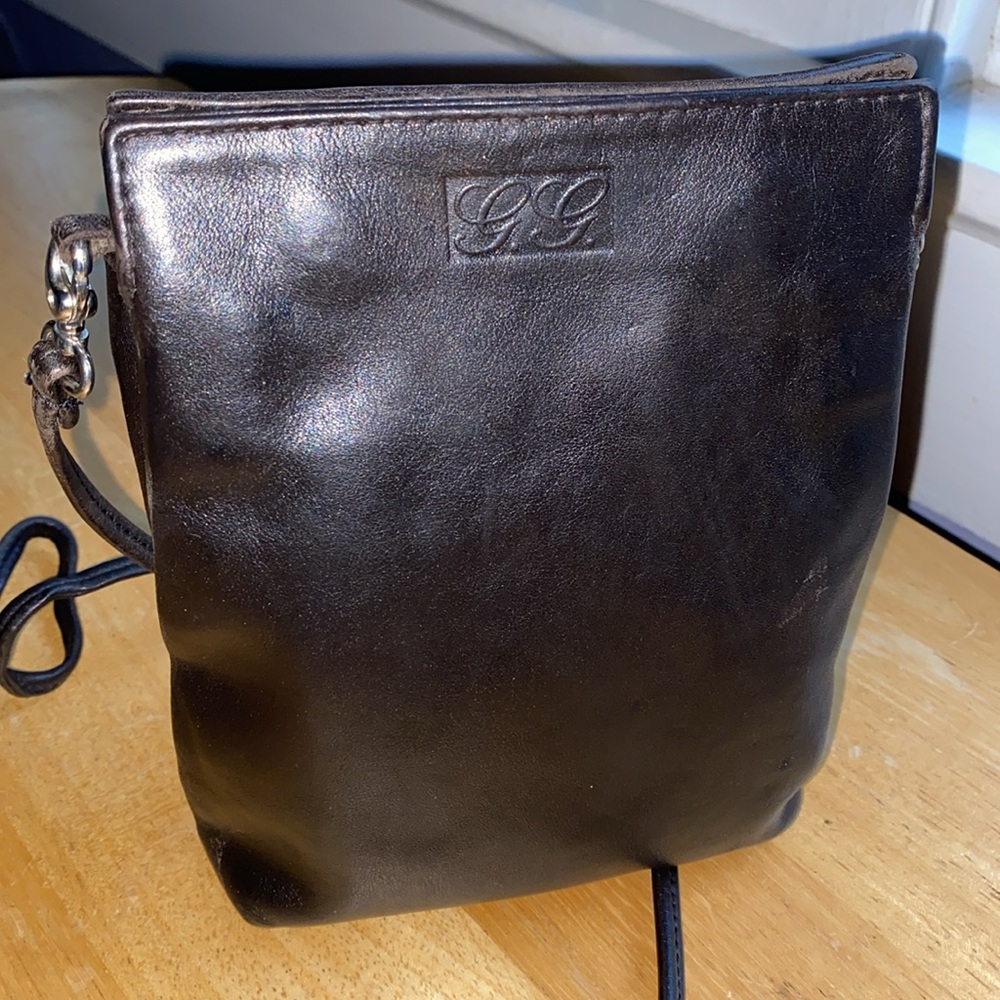 Ema G. G. Dark brown Leather Mini Cross body pre-owned with light scratches